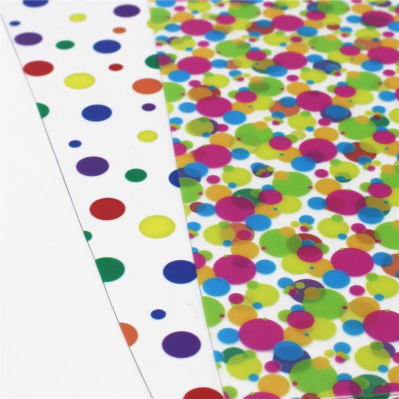 A4 20*33CM dot cartoon Transparent UV clear print pvc fabric for DIY accessories H1367