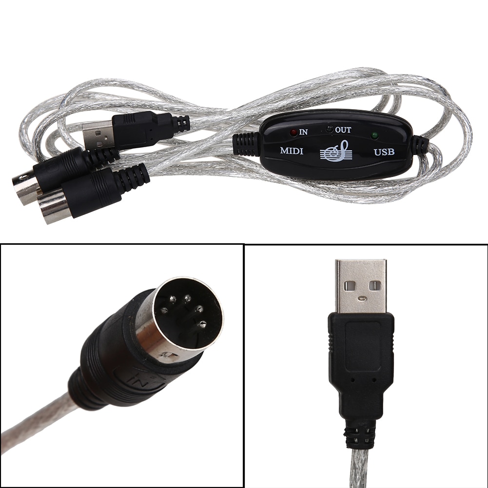 Electronic Piano Cable Interface to MIDI Converter Adapter Musical Enjoyable USB Music Keyboard Instrument Supplies