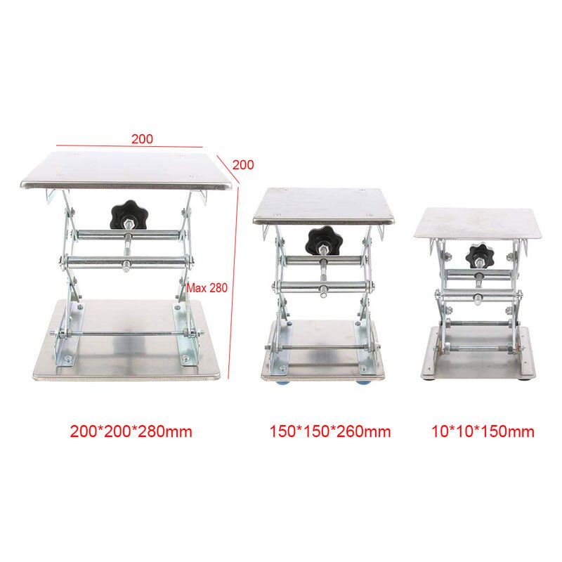 Home Stainless Steel Router Lift Table Woodworking Engraving Lab Lifting Stand Rack Lift Platform for Cutting Wood Workbench