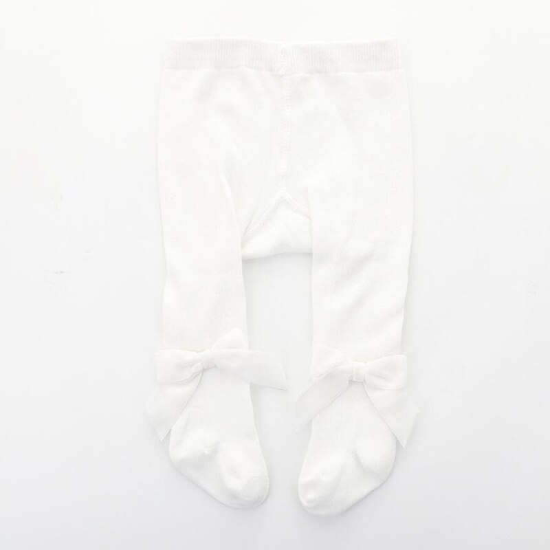 Nette Mädchen Strumpfhosen Für Kinder Prinzessin Leggings Großen Bögen Baby mädchens Einteiliges Strumpfhosen Baby Frühling Herbst Hosen strumpf: White / M 12 To 24 Months