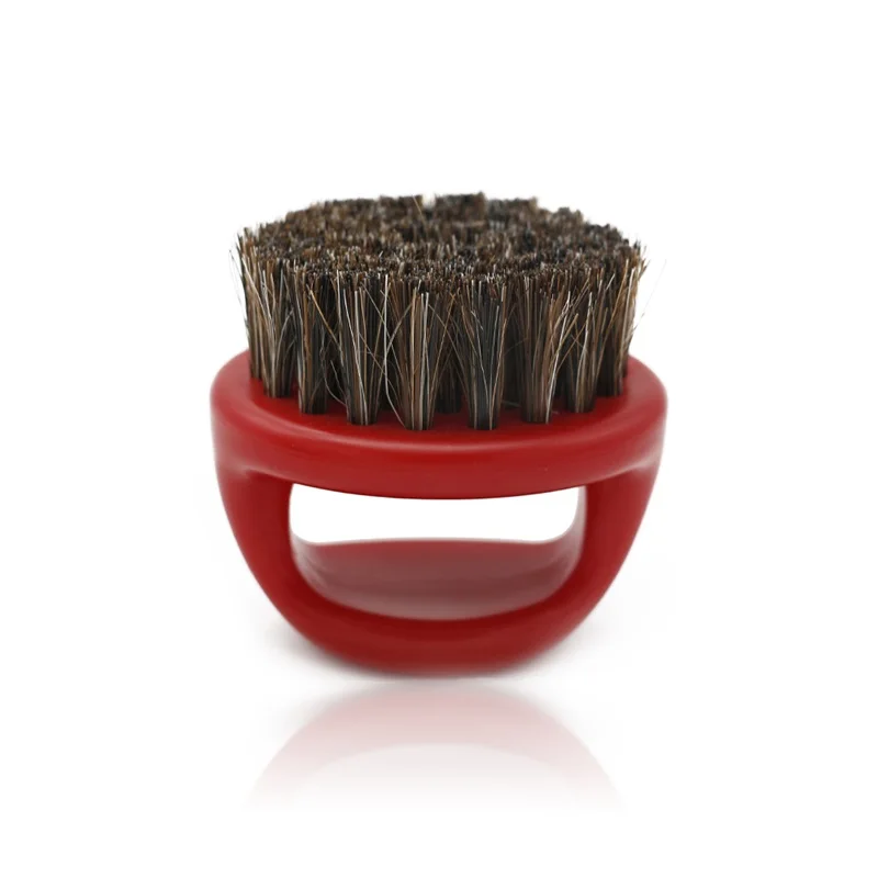 Pro Kapper Stofborstel Antistatisch Varkenshaar Ring Baard Kam Salon Haar Veegborstels Scheren Gezichtsbehandeling Snorborstel voor heren: Goud