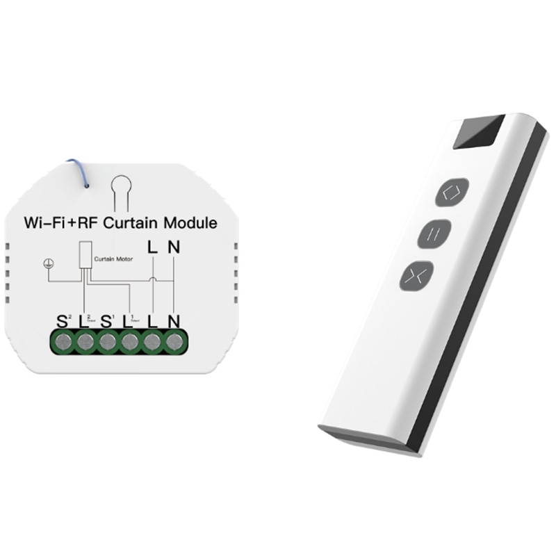 Module de rideau intelligent wifi rf, interrupteur, moteur de volet roulant, télécommande sans fil tuya, fonctionne avec alexa et google home: Default Title