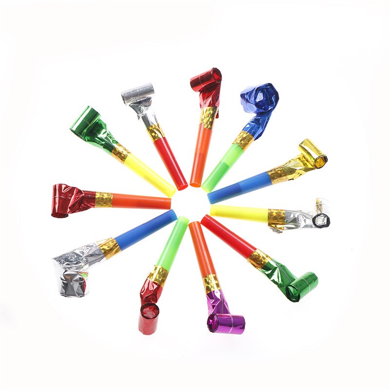 10 Pcs Noise Maker Little Blowout Plastic Fluitje Kinderen Verjaardagsfeestje Supplies