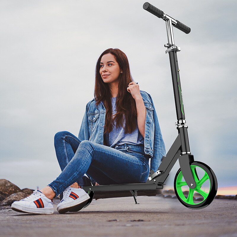 Fabriek Direct Tieners Volwassen Scooter Twee Wielen Werk Scooter Draagbare Opvouwbare Big Wheel Scooter