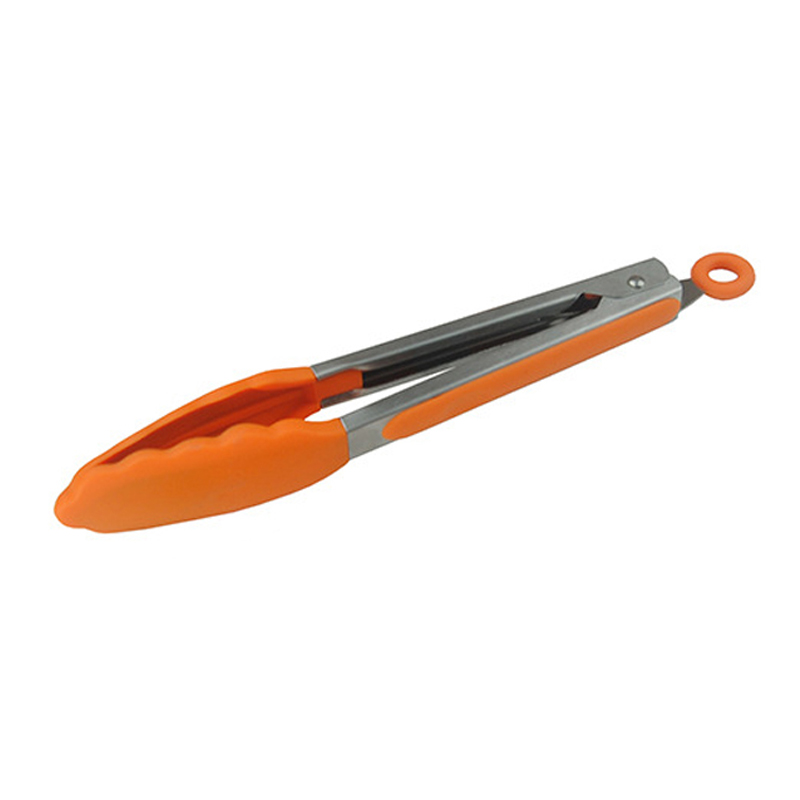 7/9/12 Inch Silicone Barbecue Grillen Tang Voor Brood Salade Serveren Eten Clips Bbq Gebruiksvoorwerpen Keuken Koken Tong Bpa gratis: Oranje / 12 Inch