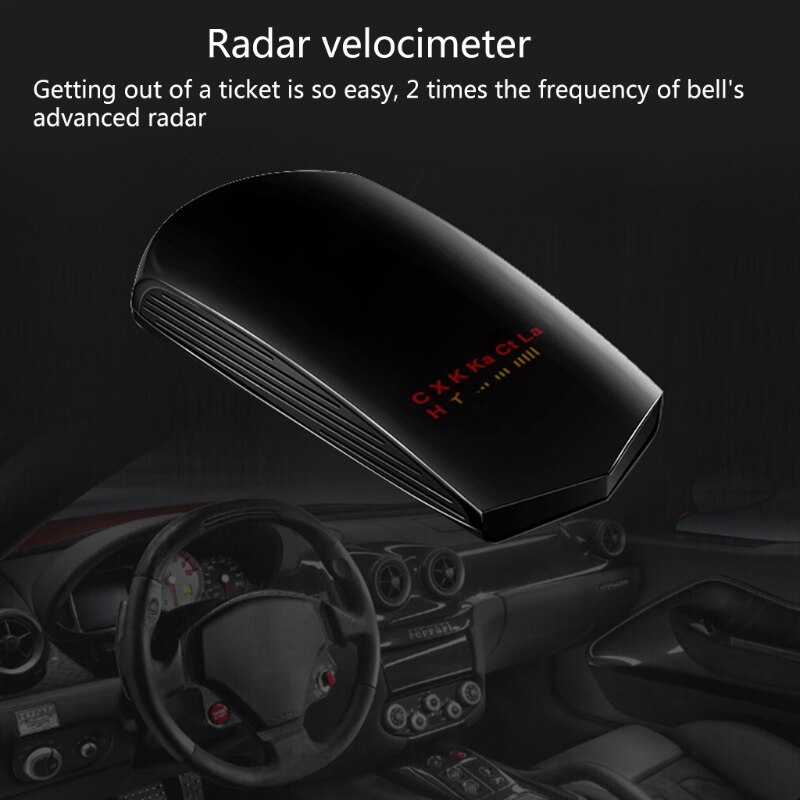 Auto Ra Dar Detector Engels Russisch 360 Graden Voertuig V3 Speed Voice Waarschuwing