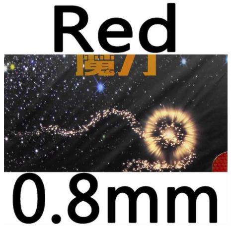 KTL Magic Power Half Long Pips-Out Table Tennis (PingPong) Rubber with Sponge: Red 0.8mm