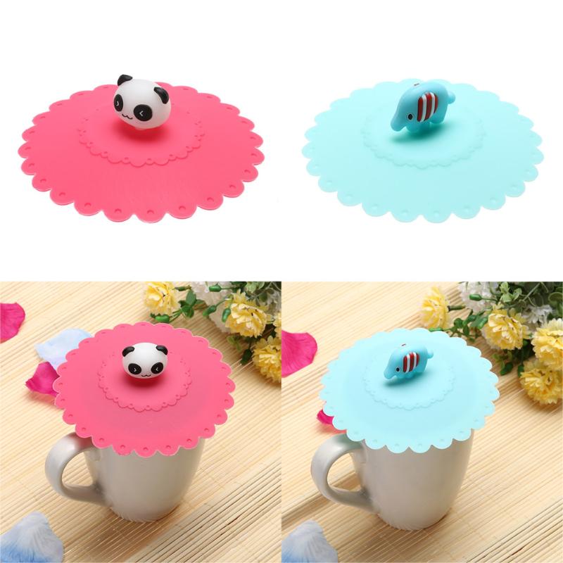 Couvercle de couvercle en Silicone Anti-fuite | Mignon, tasse Anti-poussière de café, couvercle du couvercle du café, accessoires de décoration
