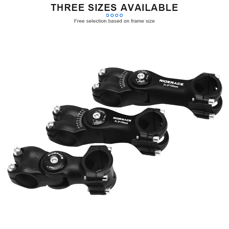 RIDERACE-vástago de bicicleta de montaña y carretera, mesa de bicicleta de montaña, varilla de 85/100/120mm, vástago de horquilla delantera ajustable para manillar de 31,8mm, piezas eléctricas