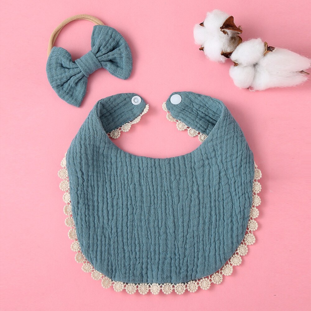 2 pezzi bavaglini per bambini triangolo doppio bavaglino in cotone nappa Saliva asciugamano fascia per bambini neonati ragazze grembiule bavaglini in cotone Bandana: Blue