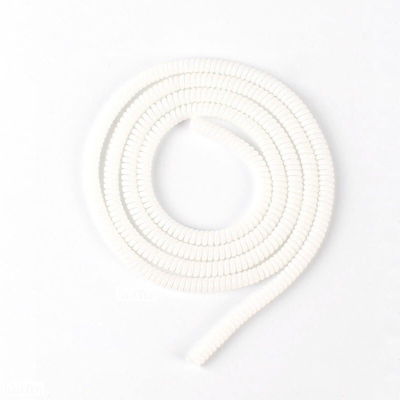 1.5M uniwersalne kolory przewód zasilający ochrona liny USB oplot na kable zabezpieczenie linii danych osłona na słuchawki garnitur wiosna rękaw sznurka: 60cm white