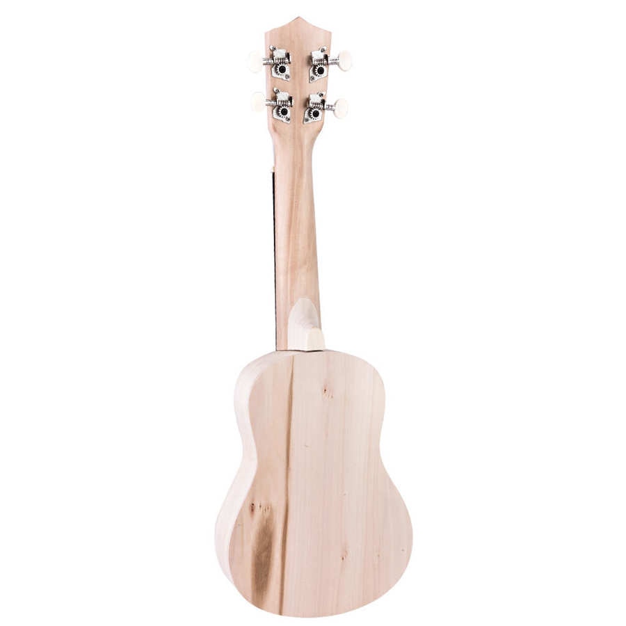 Kit Ukulélé DIY 21 Pouces (53 Cm) - En Bois De Tilleul, 4 Cordes, à Monter Et Peindre Soi-même