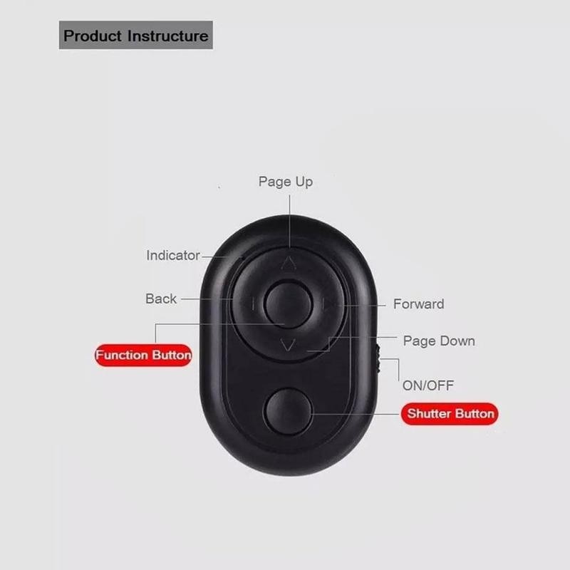 Mini Wireless Bluetooth-compatible Remote Shutter Controller Button Self-timer Camera Stick Shutter Release Phone Controller