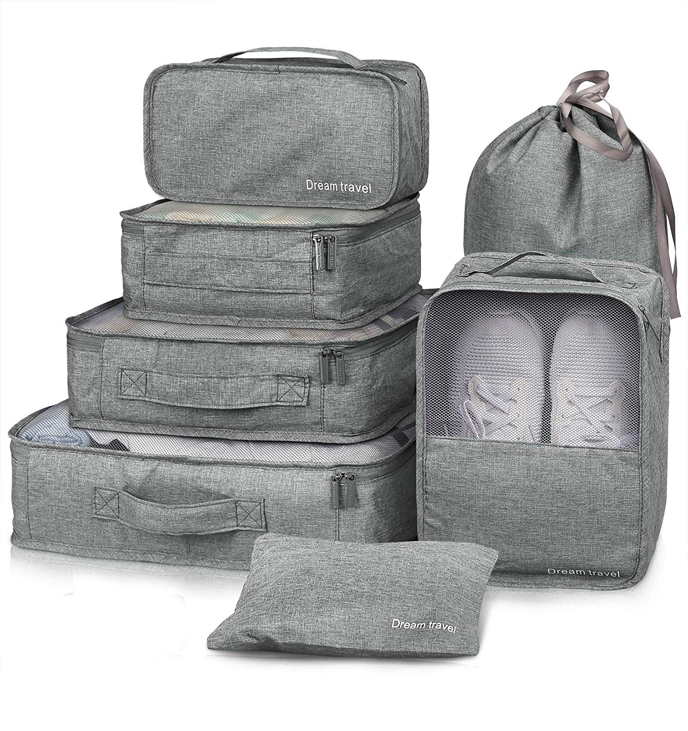 8/7/6 Stuks Set Reisorganisator Opbergzakken Koffer Verpakking Cubes Set Koffers Draagbare Opvouwbare Bagage Kleding Schoen netjes Pouch