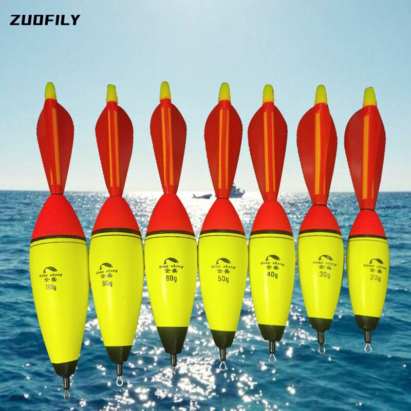 1PC Fishing Float EVA Luminous Foam Plastic Bobber Night Fishing Float Light Stick Striking Float Fea Ocean Rock Fishing 20-100g