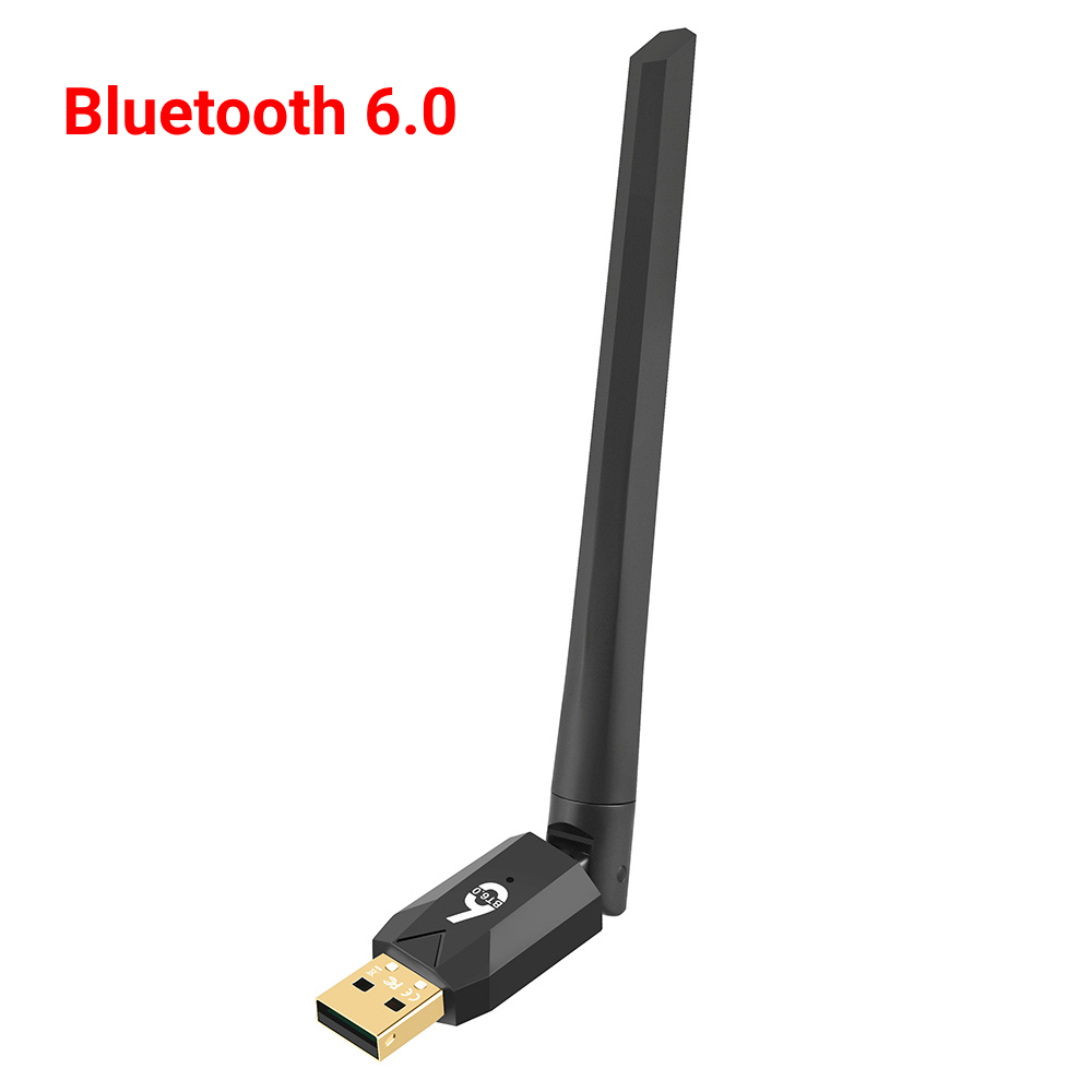 200m usb bluetooth 6.0 dongle adapter voor pc-luidspreker, draadloze muis, toetsenbord, muziek- en audio-ontvanger/zender bluetooth: Default Title