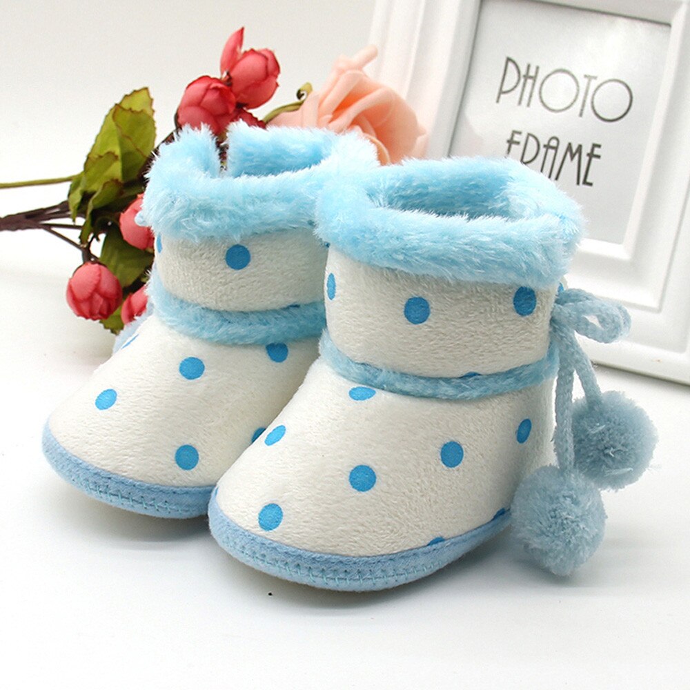 Baby Mädchen Jungen Schuhe Kleinkind Weiche Booties Anti-Unterhose Weiche Sohle Punkt Schnee Stiefel Kleinkind Neugeborenen Erwärmung Schuhe