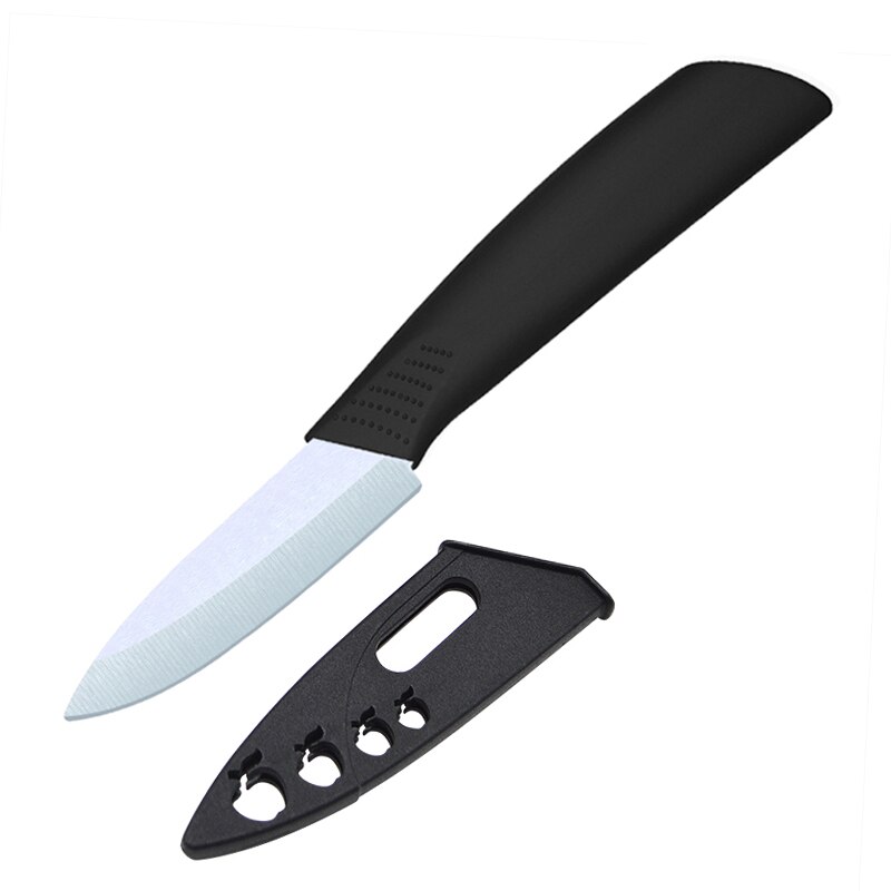 TONIFE Ceramic Knives Kitchen Knives 3 4 5 6 inch Chef Knife Cook Set+Peeler Zirconia Blade With Sheath: 3WH