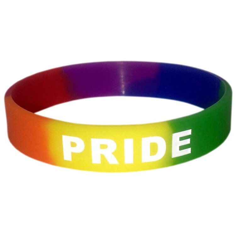LGBT pride gay rainbow Silicon Bracelet for women man Boy Girl Symbol Gay Pride Lover Friendship Bracelets Man Jewelry