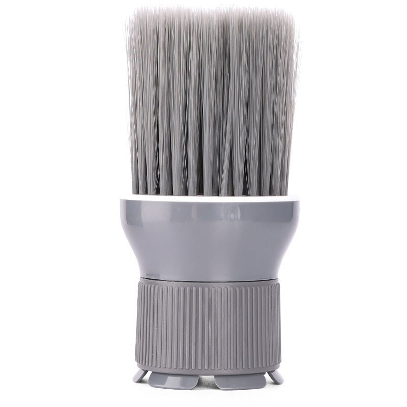 Barbertop-cepillo secador de pelo para salón, limpieza de cuello tourbano, peluquería, corte de pelo, herramienta de cepillo de peluquero triturado: Gris