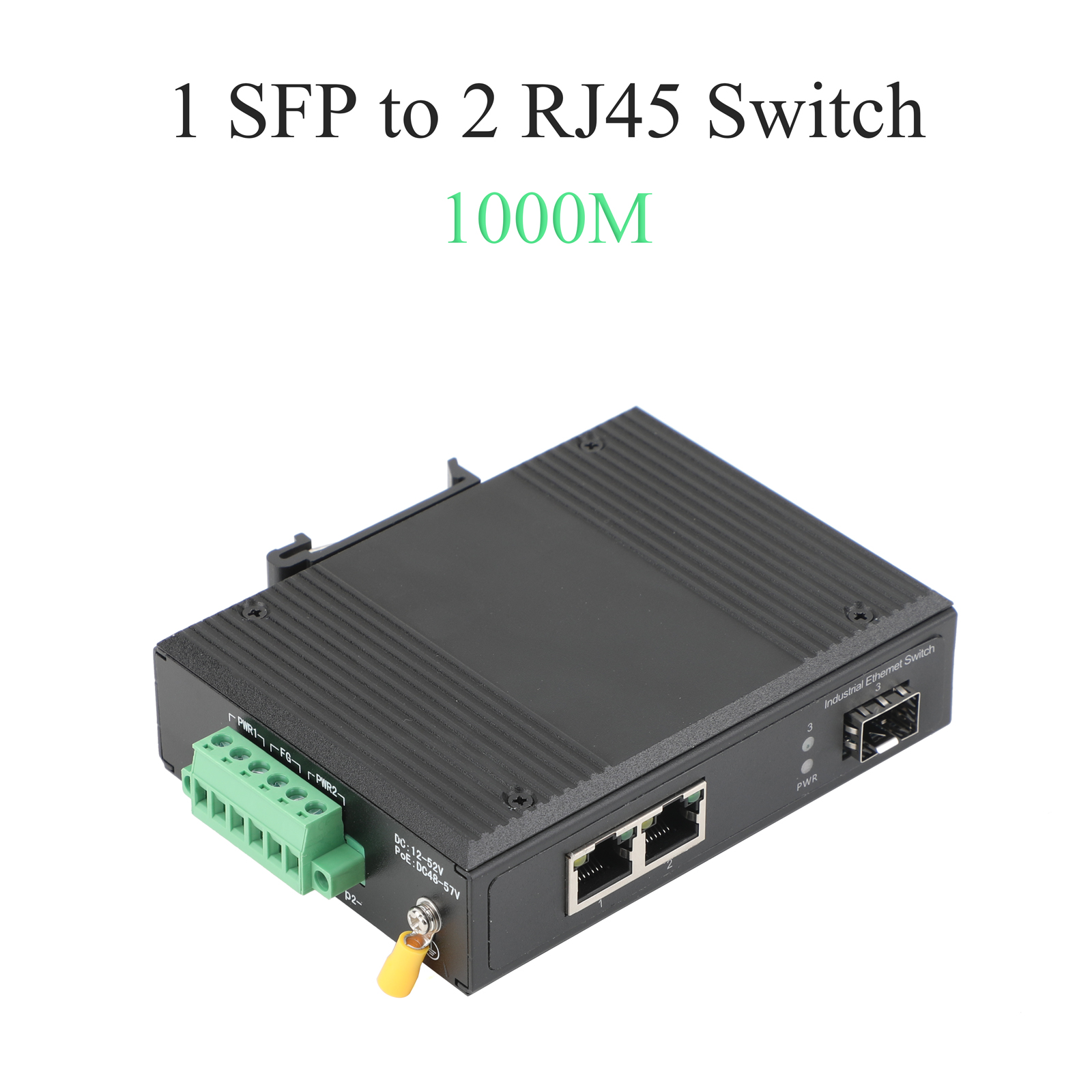 1PCS 100M/1000M SFP Industrial Converter 1 SFP to 1/2/4 POE Transceiver 10/100/1000M Fiber Optic Switch Industrial Network: CORAL RED