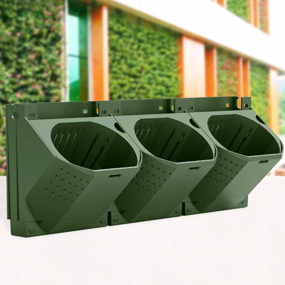 Wall Hanging Green Flower Pot Modular Type Plant Walled Flower Pot Vertical Garden Supplies Hanging Planter Growing Supplier