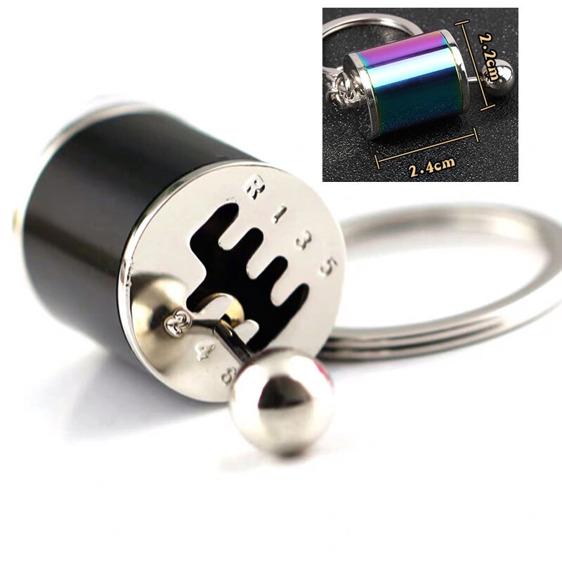 LLavero de caja de cambios para coche para hombres y mujeres, imitación de 6 velocidades, llavero de engranaje para Estilismo de coche, palanca de cambios, palo de caja de cambios, , recuerdo