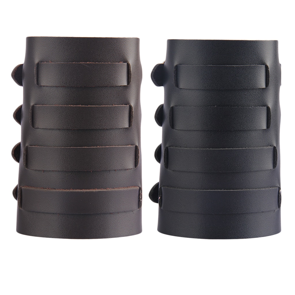 Brazalete de brazo Steampunk, pulsera duradera de cuero PU, protectores de brazo, brazalete Medieval, brazalete ajustable para hombres y mujeres