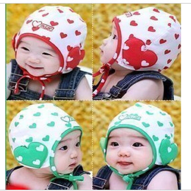 Bonnet en coton pour -né, bonnet en forme de cœur pour bébé, accessoires de photographie pour -né, chapeaux chauds d'hiver pour enfants