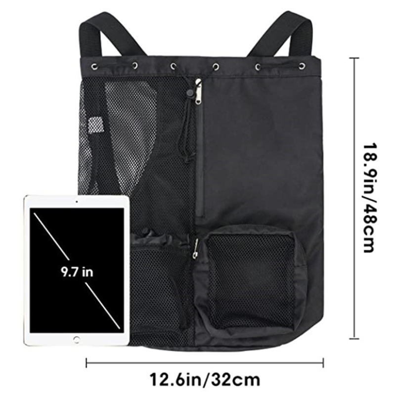 Badetasche, Netz-Rucksack mit Kordelzug und Nassfach, Mehrzweck-Strandrucksack für Schwimmen, Fitnessstudio und Trainingsgeräte