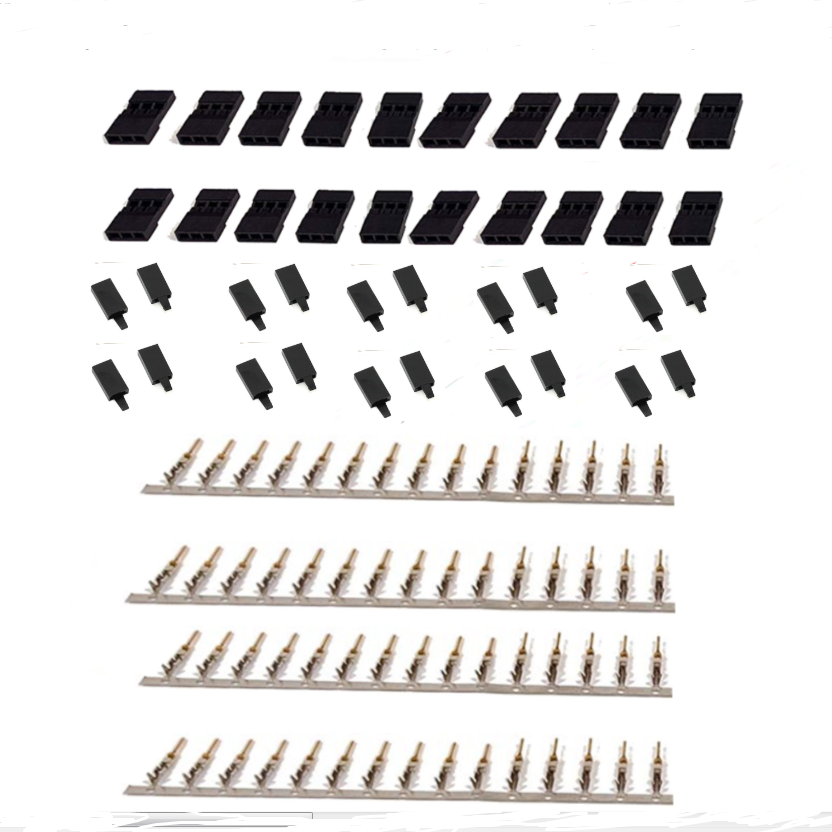 Connecteur de récepteur Servo Jr Futaba, 5/10 paires, prise avec serrure et bornes mâles et mâles et femelles plaquées or, Kit de broches à sertir pour batterie RC: Gris foncé