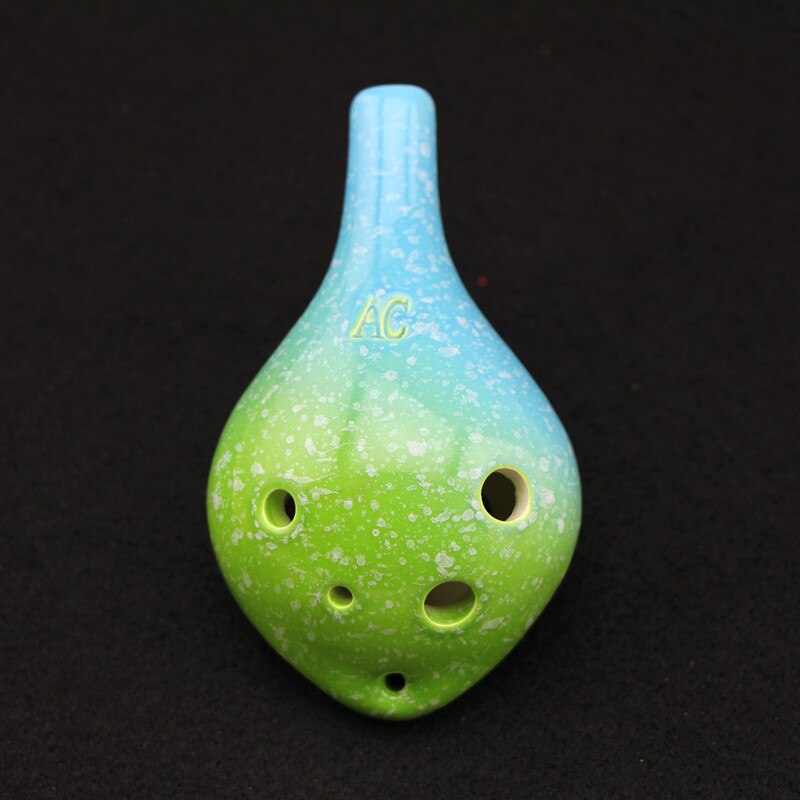 Alta Qualidade de Estrela Da Série Cabeça Redonda 6 Furo Alto C Ocarina Ocarina Instrumento Musical Estilo de Escrita Profissional Presente Do Amante: Color 1