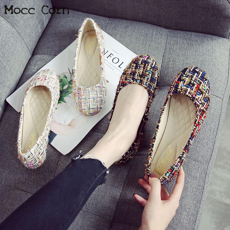 Kvinder lejligheder sko store størrelse ballet lejligheder slip on loafers sød sommer kvindelige fritidssko dame åndbart fodtøj