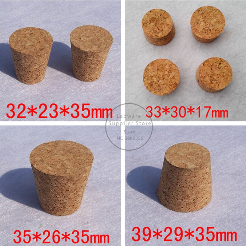5pcs Top DIA 32mm to 78mm Wooden Cork Lab Glass Bottle Stopper Kettle Pudding Bottle Cork Cap Burette Tube Wood Lid