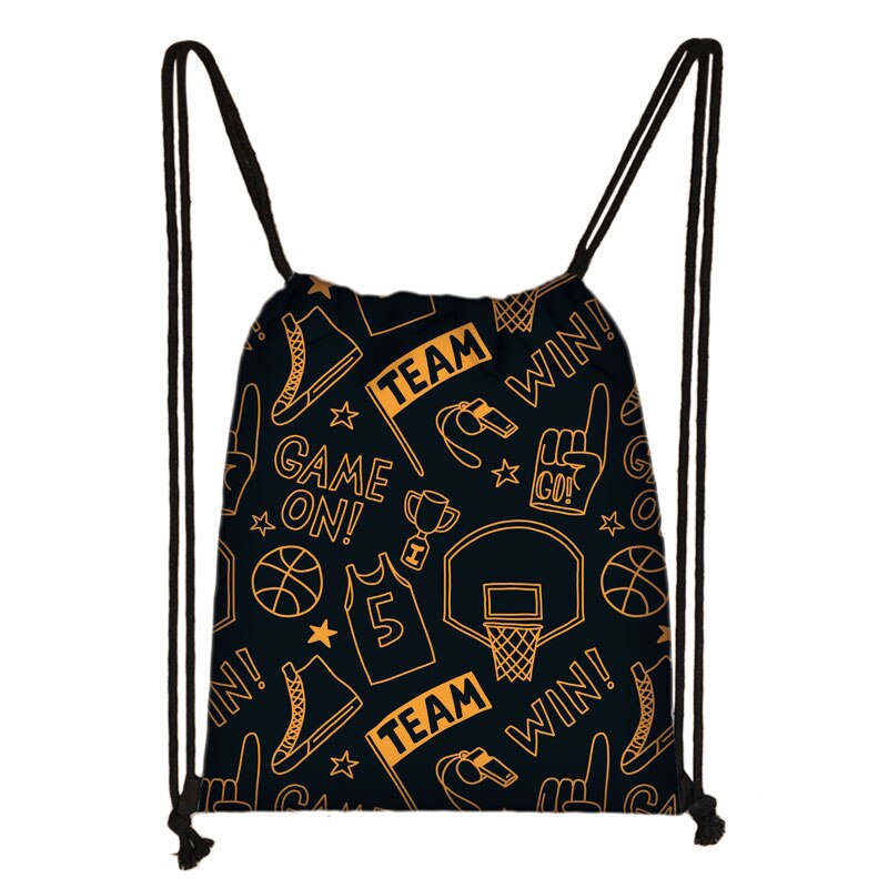 Basketbally Druck Rucksack Frauen Männer Rucksack Jungen Mädchen Lagerung Taschen für Reise weicher Ball Kordelzug Schuhe Halfter Buch Tasche