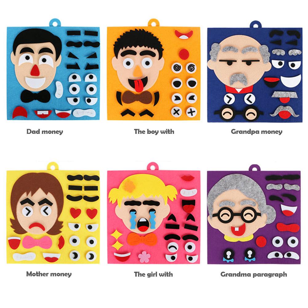 Kinderen Jigsaw Diy Creatieve Emotie Non-woven Jigsaw Speelgoed