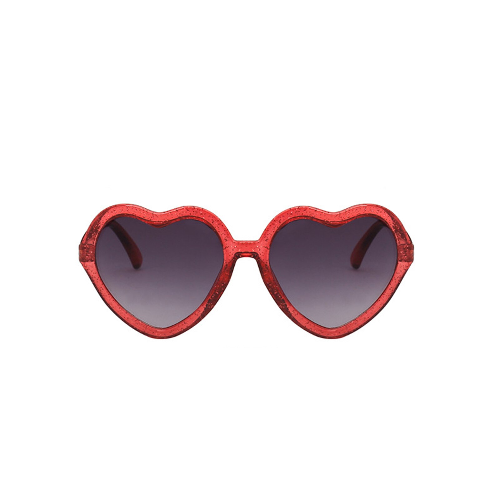 Gafas de sol con forma de corazón para niños y niñas, anteojos de sol adorables con marco de protección UV, con forma de corazón de amor,: Rojo
