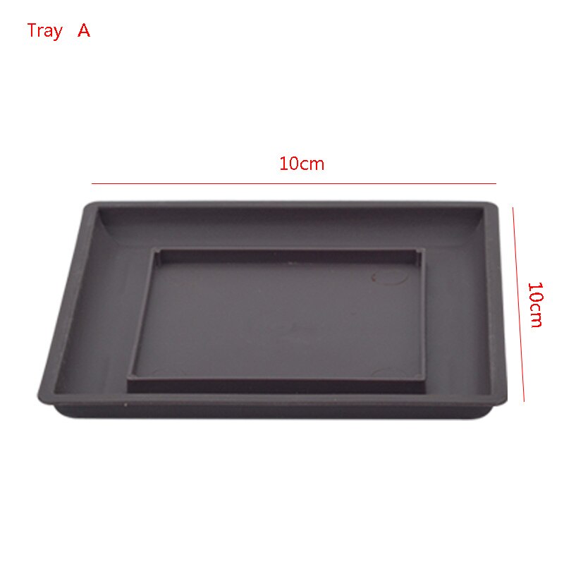 Pot de fleurs en plastique pour Imitation, balcon carré, bol à bonsaï pour pépinière et jardinière rectangulaires, Pots de fleurs à fond du plateau: Tray A