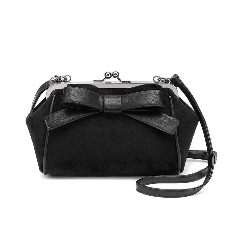 Anawishare kvinnor axelväskor bow crossbody väskor för kvinnor messenger bags gröna kvinnor handväskor bolsos mujer: Svart läderbälte
