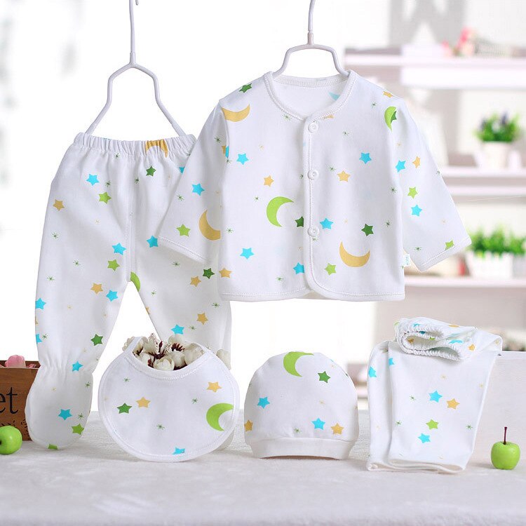 Nyfødt baby pige tøj 100%  bomuld spædbørn tøj sæt mærke baby dreng tøj til nyfødt baby sæt bukse outfit hat dragt: Måne