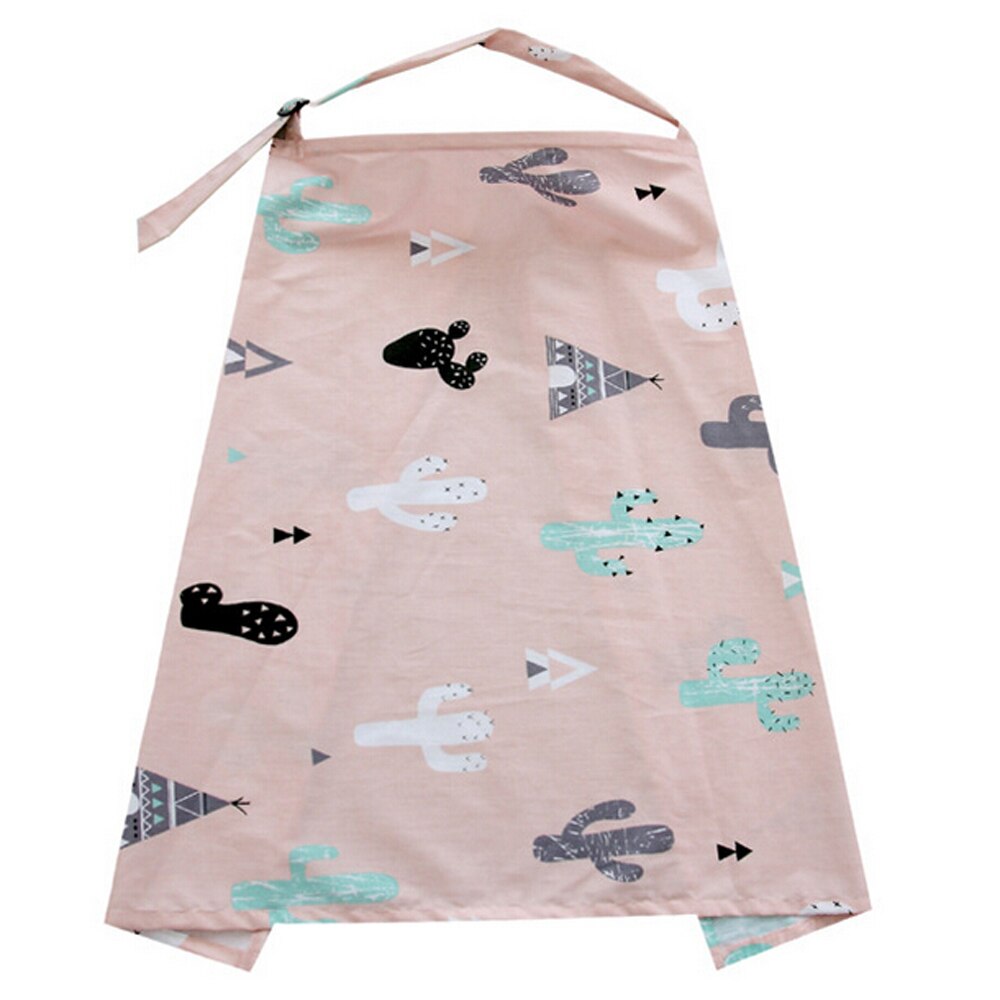 Breastfeeding Cover Feeding Baby Nursing Apron Women Mum Shawl Clothes Outdoor Nursing Cover Up: Pink cactus