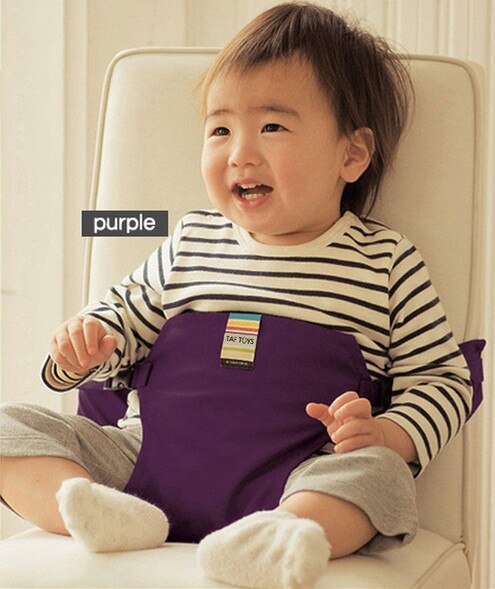 Baby matsal lunchstol / säkerhetsbälte / bärbar spädbarnsstol / matsal stolskydd / bebe seguridad: Lila