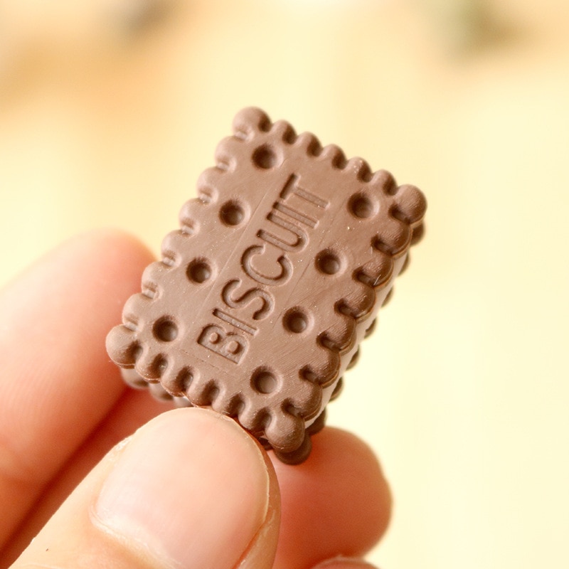 6pcs Milk Cookies Eraser Set Mini Love Biscuit Rubber Erasers for Pencil Child Kids Stationery Office School Student F389