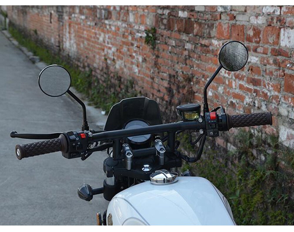 Rétroviseur rond et latéral de moto universel chromé, pour Husqvarna Svartpilen 401 Triumph Bonneville SXR700