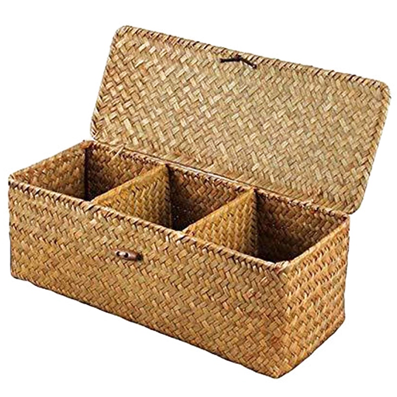 Wc Papier Korb-3 Plaid Rattan Wc Schlecht Lagerung Organizer Korb-Schmuck Kosmetik Lagerung Korb: Ursprünglich Titel