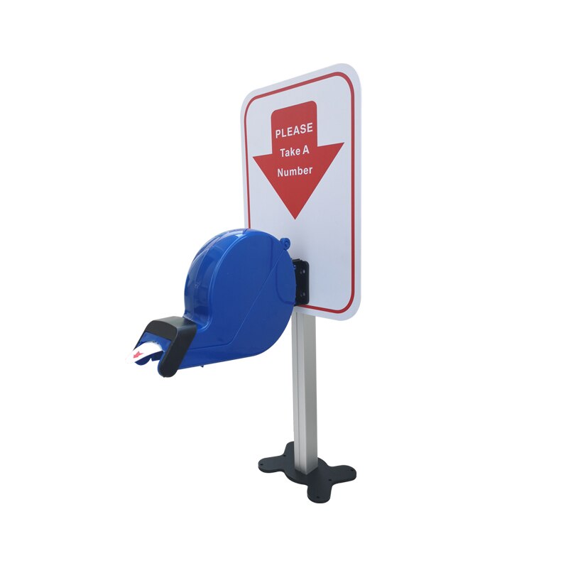 Ycall Kleurrijke Turn O Matic Neem Een Nummer Ticket Dispenser Machine Voor Queue Management Systeem: blue with 00-99 roll