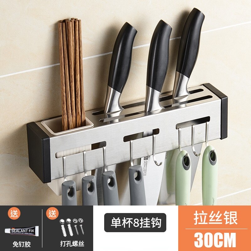 Stainless Steel Knife Block Kitchen Wall Mounted S... – Vicedeal