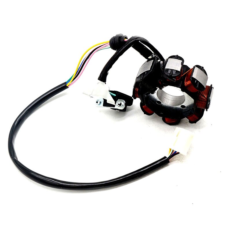 thumbnail image 2 of 8-coil 5-wire AC Fired Magneto Stator (type I Mounting Holes) For Motorcycle CG1 2 of 12