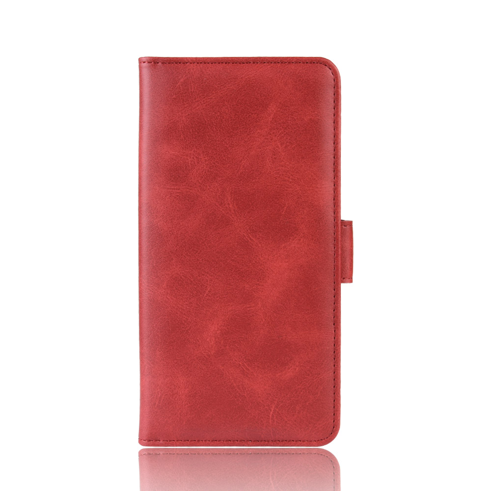 Coque portefeuille en cuir à rabat pour ZTE Libero 5G, étui de téléphone Vintage à aimant: Red
