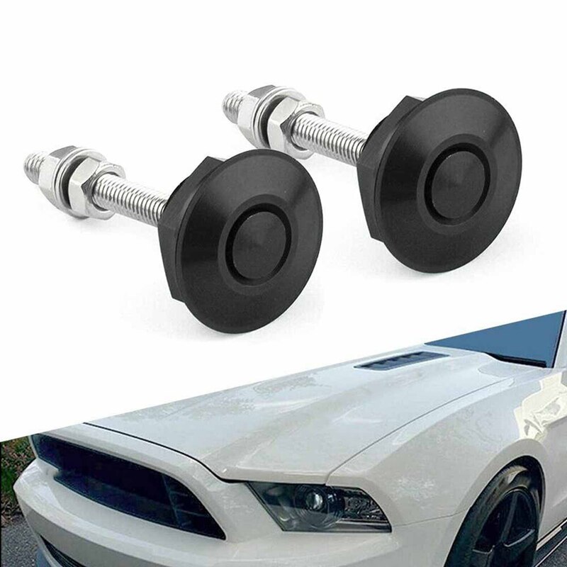 2 Pcs Drukknop Quick Release Hood Bonnet Pins Slot Clip Auto Bumper Klink Kit